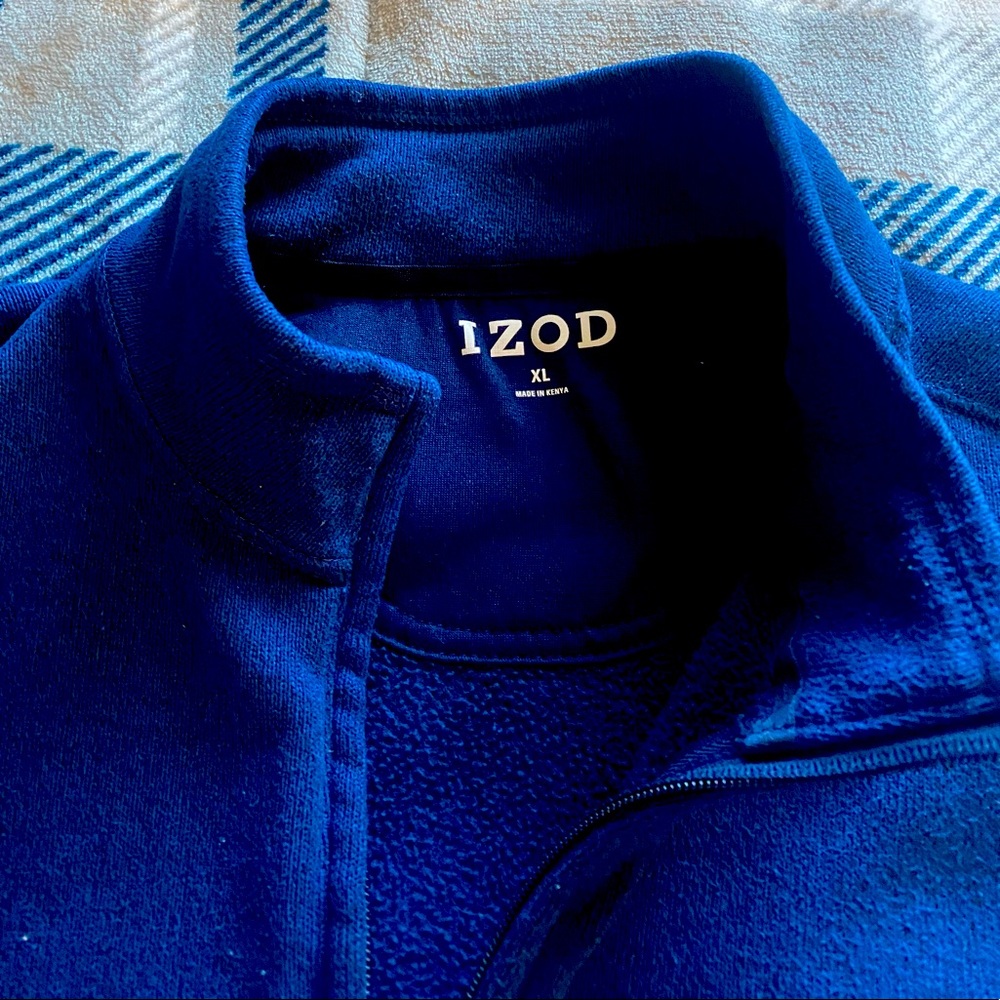 Izod Mens fleece 1/2 zip golf pullover jacket